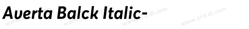 Averta Balck Italic字体转换 Averta Balck Italic字体转换